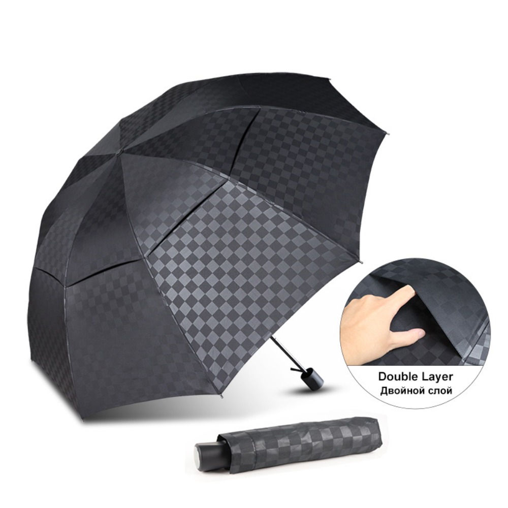 Golf Umbrella Large - طبقة مزدوجة شبكة داكنة مظلة كبيرة