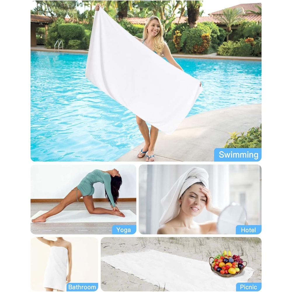 منشفة شاطئ بيضاء نقية، مناسبة  - مراجعة Golf Towel وسعره