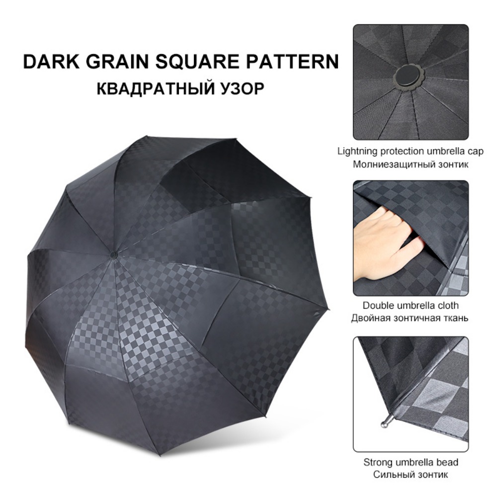 طبقة مزدوجة شبكة داكنة مظلة كب - مراجعة Golf Umbrella Large وسعره