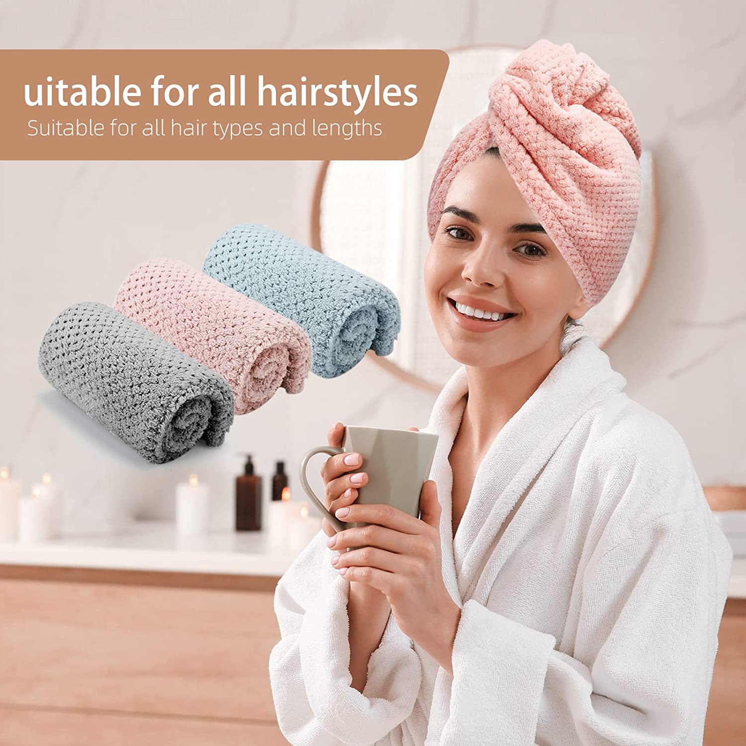 منشفة شعر جاف للنساء (غطاء شعر - مراجعة Golf Towel وسعره